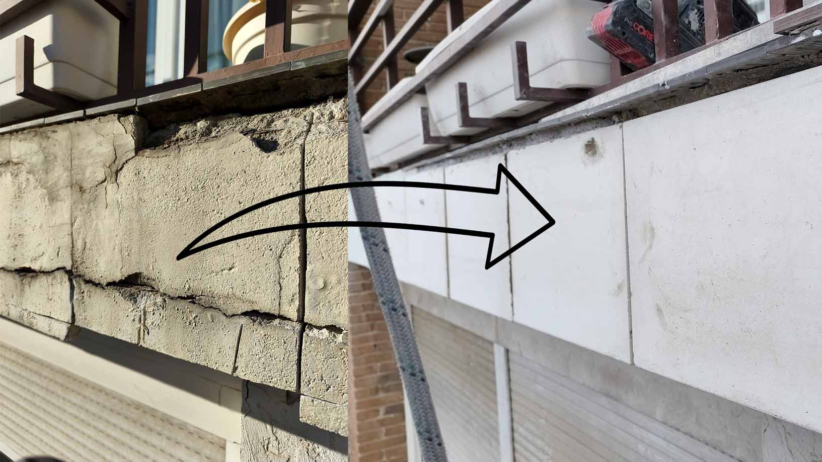 Reparación de cantos de forjado en Madrid